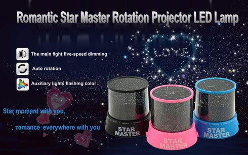 Lámpara LED con Proyector de Estrellas